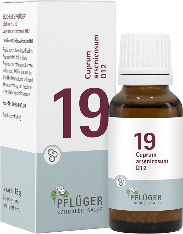 Biochemie Pflüger 19 Cuprum arsenicosum D 12 Globuli