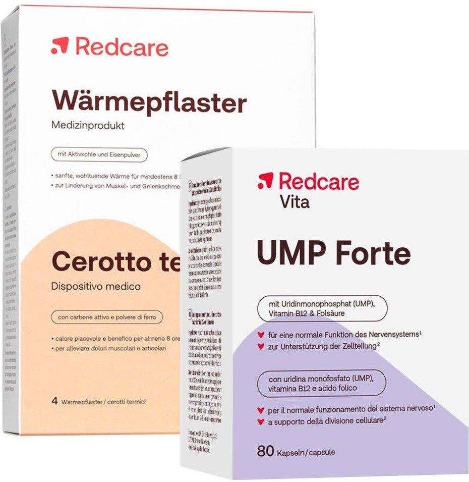 Redcare Wärmepflaster + Vita UMP Forte 1 St Set