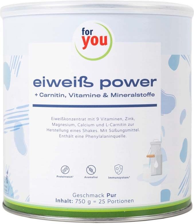 FOR YOU eiweiß power pur Pulver 750 g
