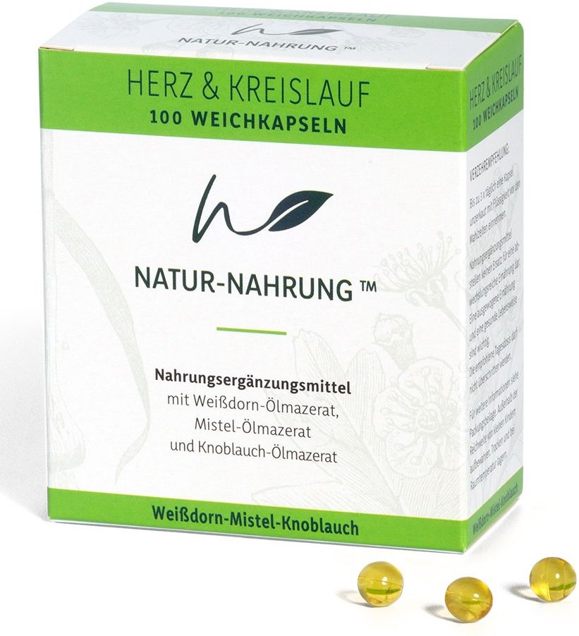 Natur-Nahrung Herz & Kreislauf Weißd.+Mistel+Knobl 100 St Weichkapseln