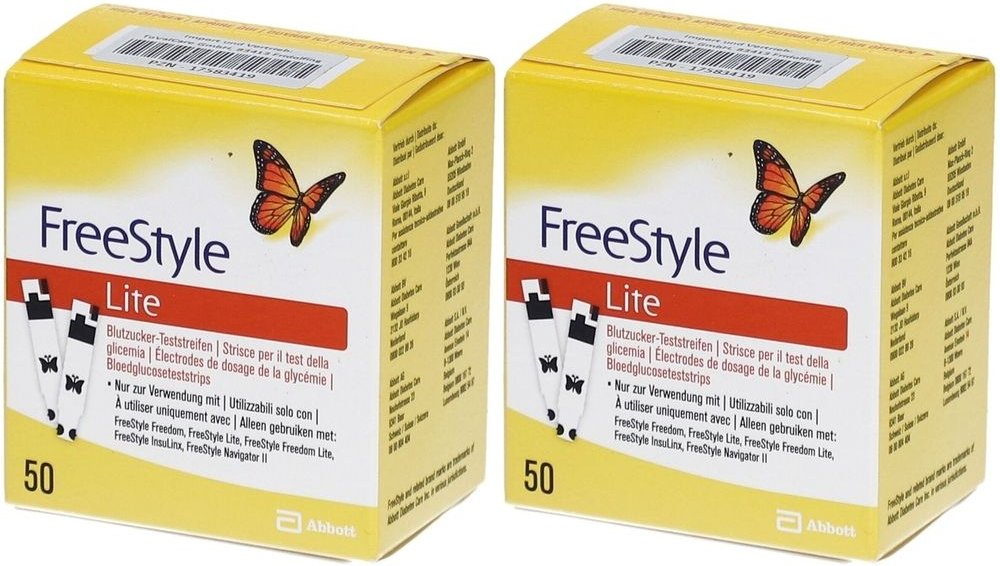 Freestyle Lite Teststreifen ohne Codieren 2x 2x50 St