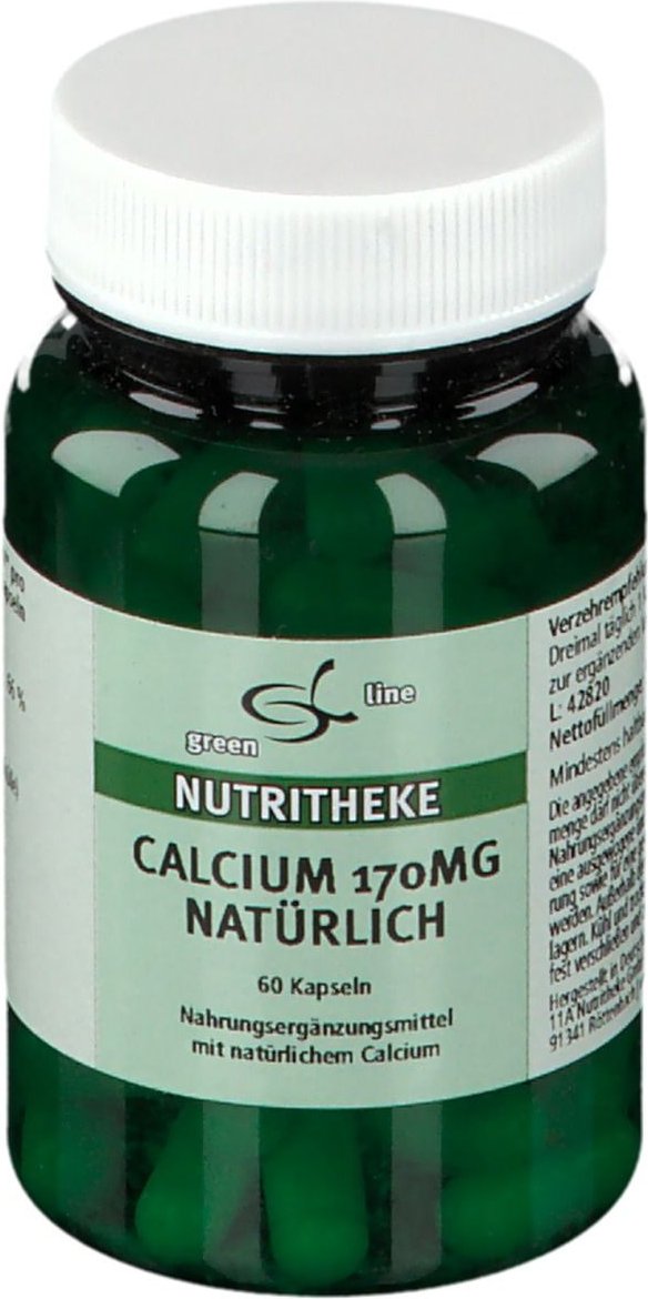 Calcium 170 mg natürlich Kapseln 60 St