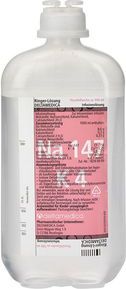 Ringer Lösung Plastik