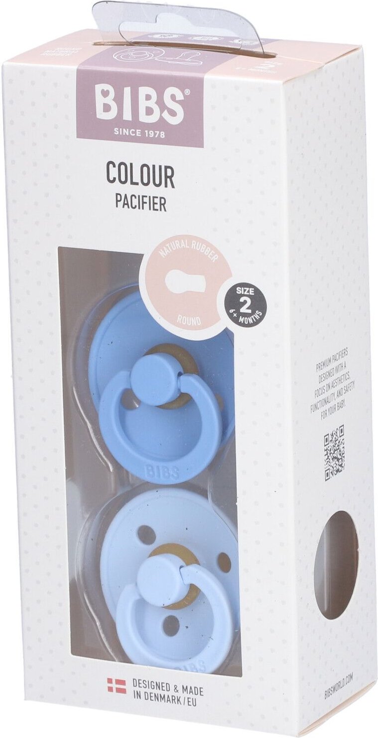 Thumbnail - Bibs Fopspeen Sky Blue/Baby Blue Duo 6-18 2 St Schnuller