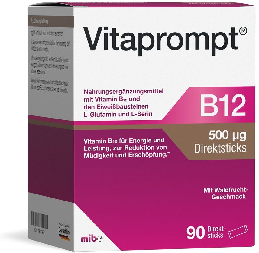 Vitaprompt B12 500 µg Direktsticks 90 St Beutel