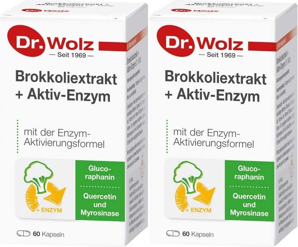 Brokkoli EXTRAKT+Aktiv-Enzym Dr.Wolz msr.Kaps. 2x 2x60 St Kapseln magensaftresistent