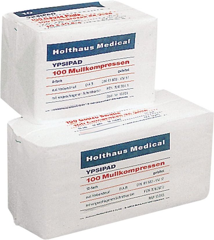 Mullkompressen Ypsipad 5x5 cm unsteril 8fach 100 St Kompressen