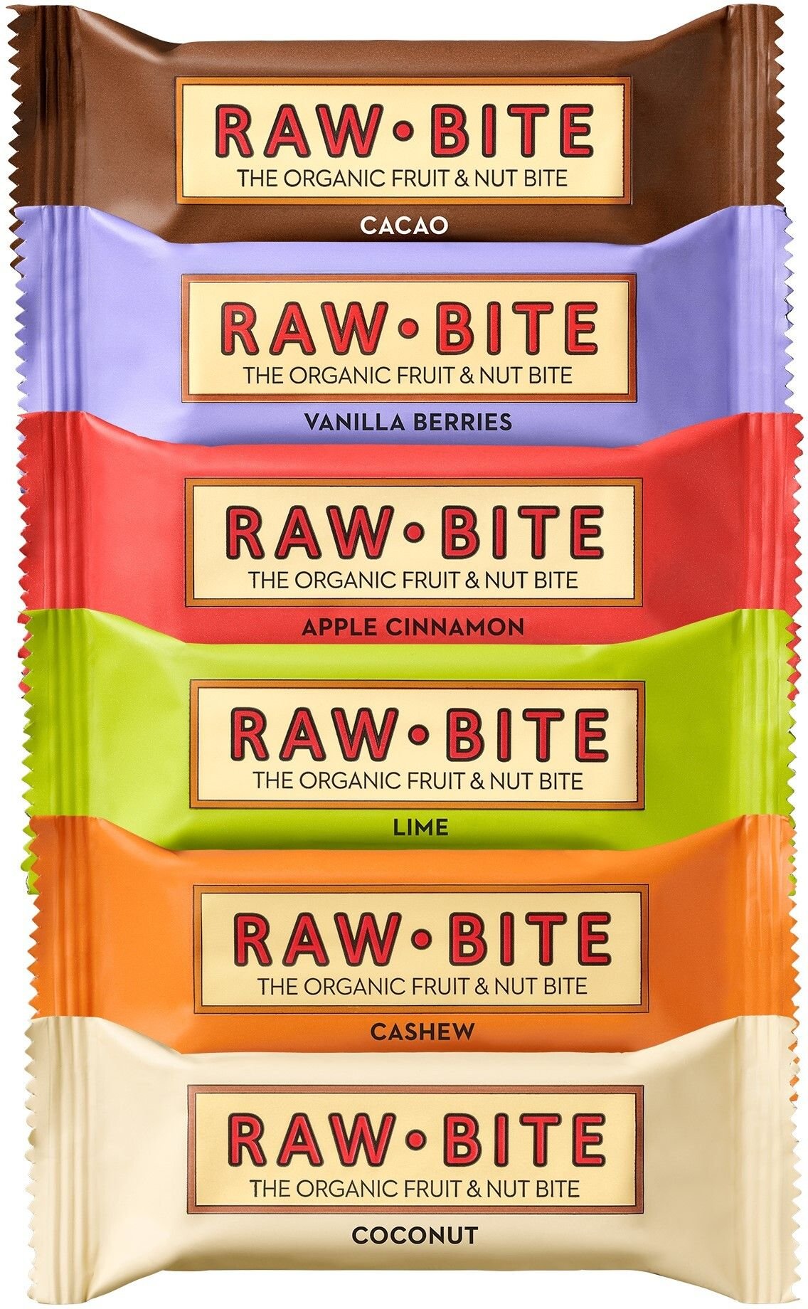 Rawbite Bio Riegel Test-Paket 6x50 g