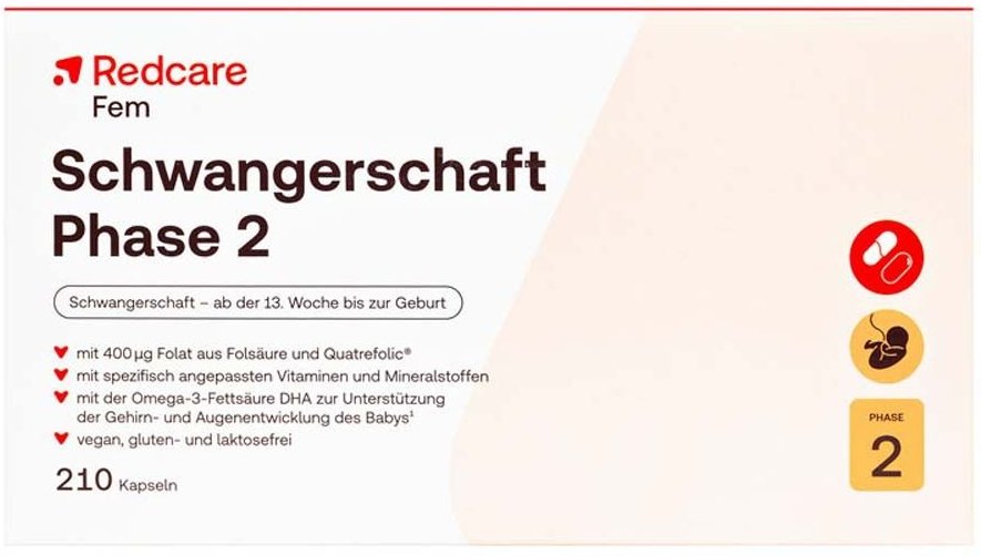 Schwangerschaft Phase 2 RedCare Kapseln 210 St