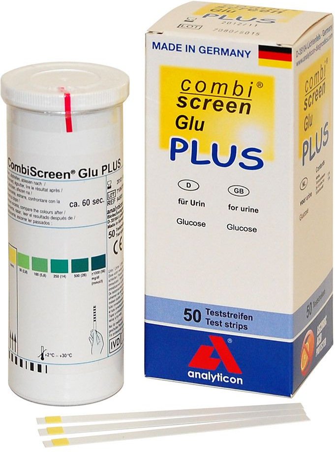 Combiscreen Glucose Plus Teststreifen 50 St