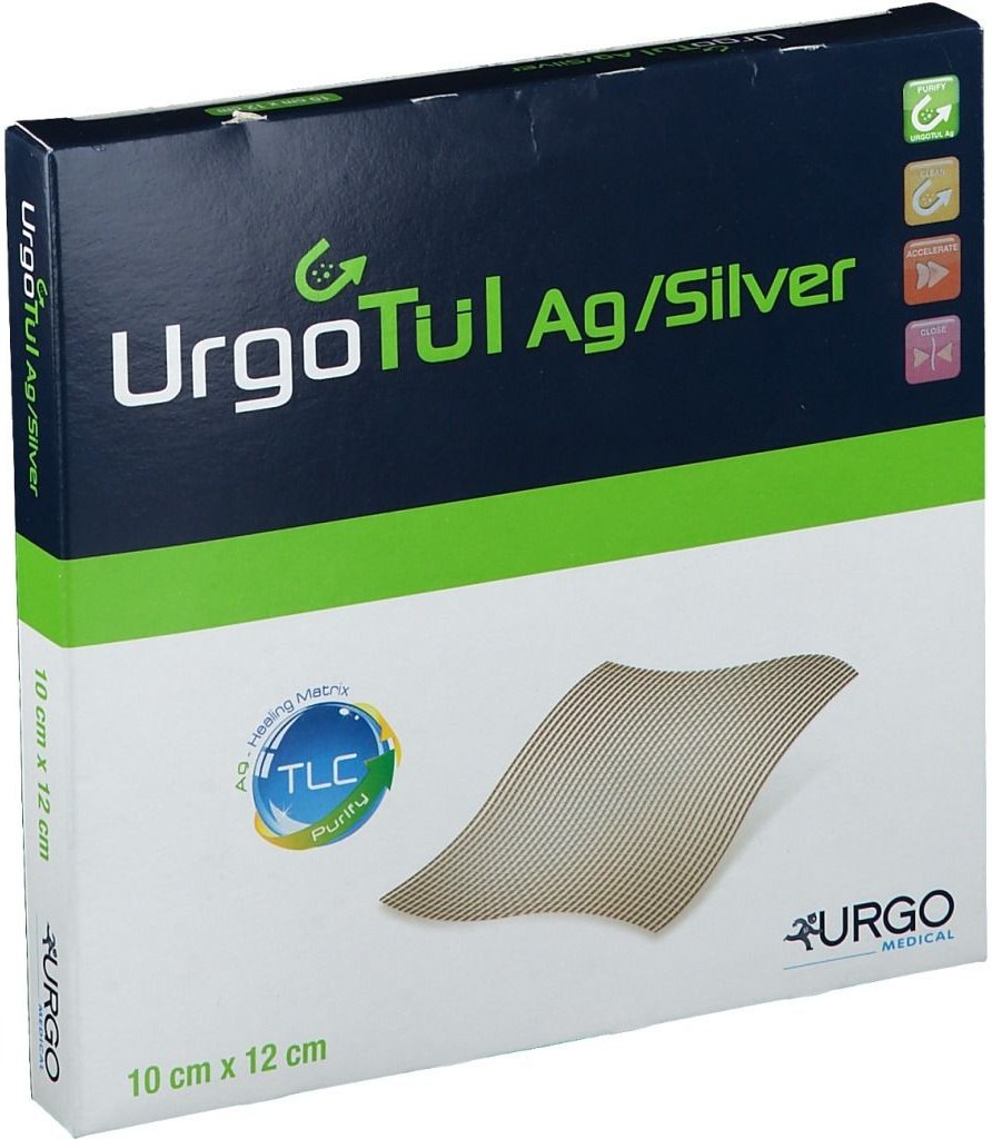 Urgotül Silver 10x12 cm Wundgaze 10 St