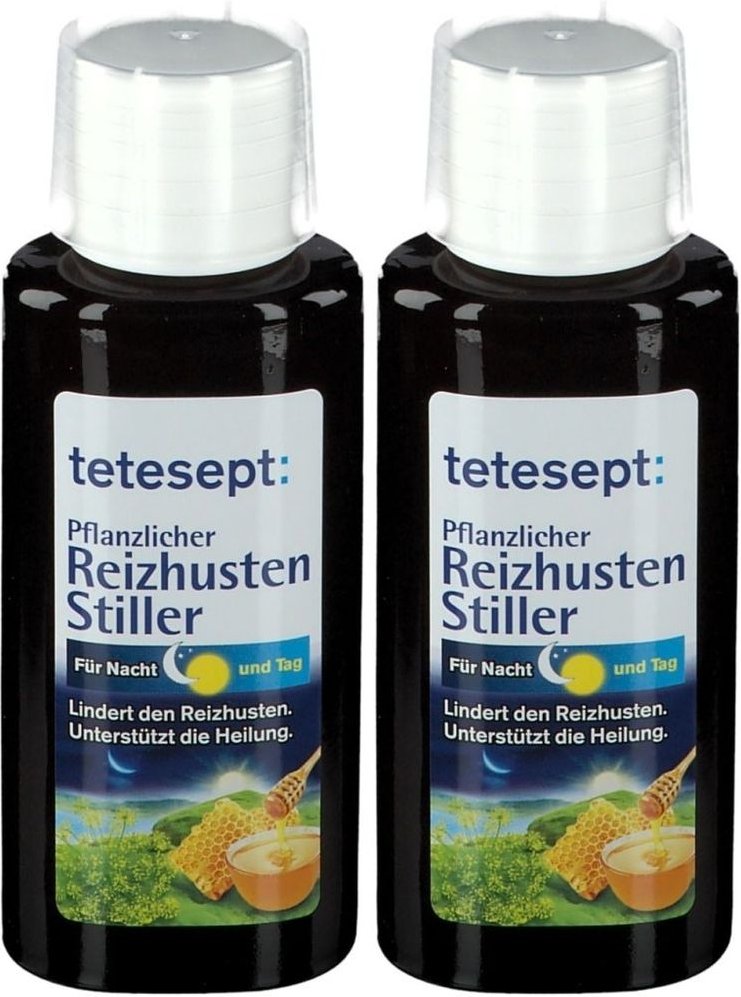 Tetesept Pflanzlicher Reizhusten Stiller FLE 2x 2x168 g Flüssigkeit zum Einnehmen
