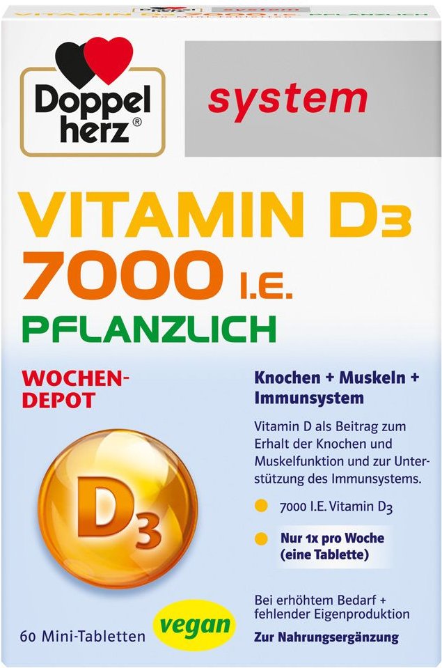 Thumbnail - Doppelherz Vitamin D3 7000 I.E. pflanzlich sys.TAB