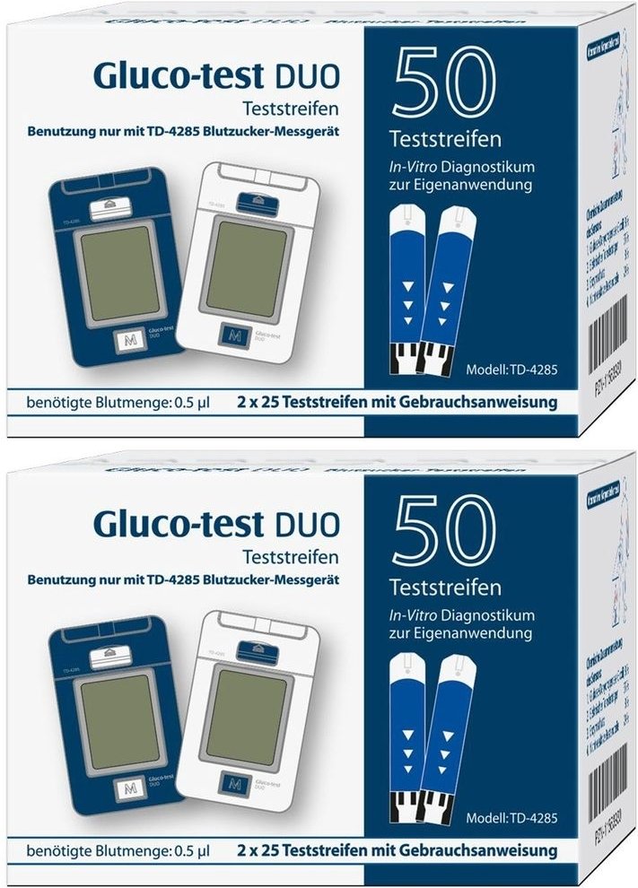 Gluco Test DUO Teststreifen 2x 2x50 St
