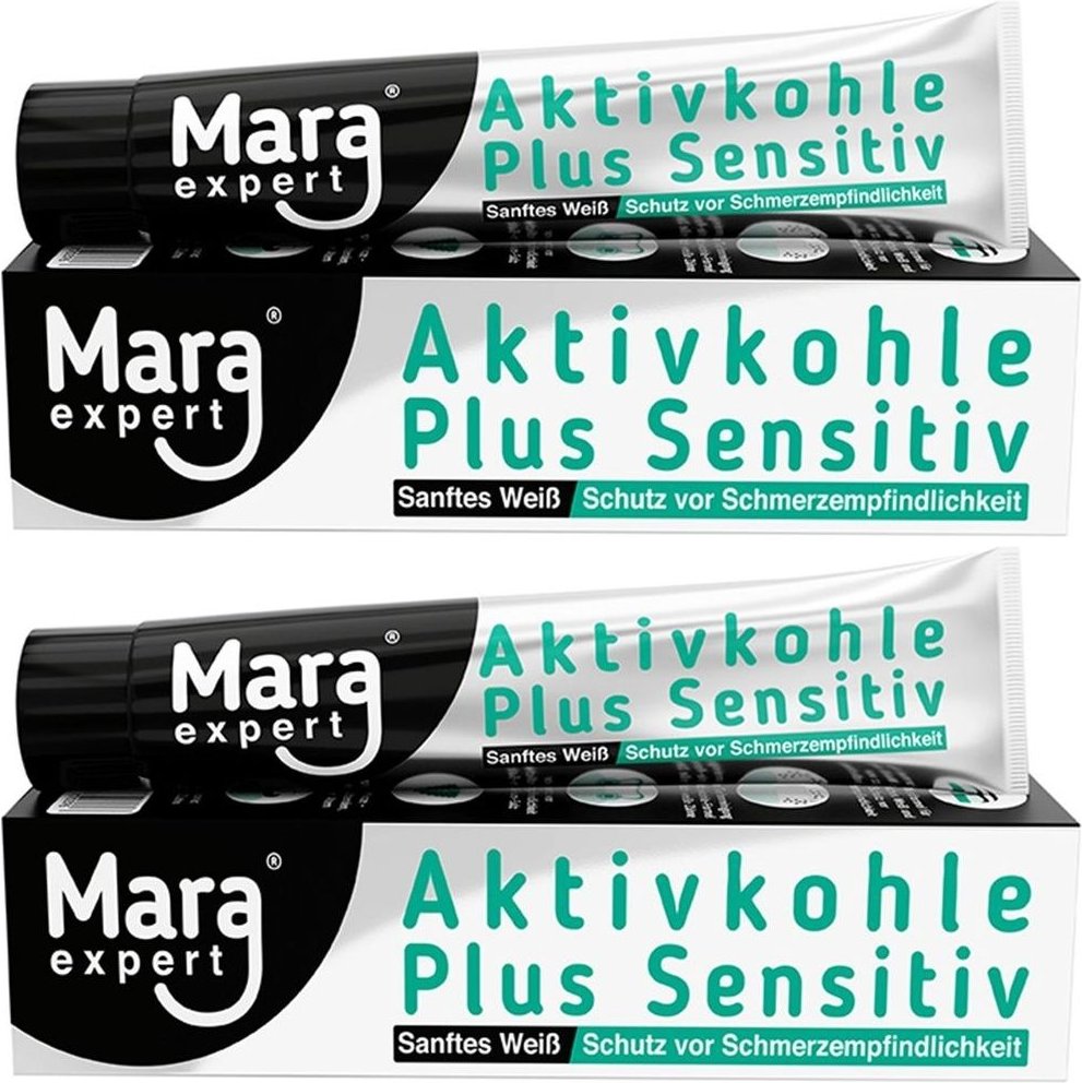 Mara ExPERT Aktiv Kohle & Sensitive Zahncreme x2 2x75 ml