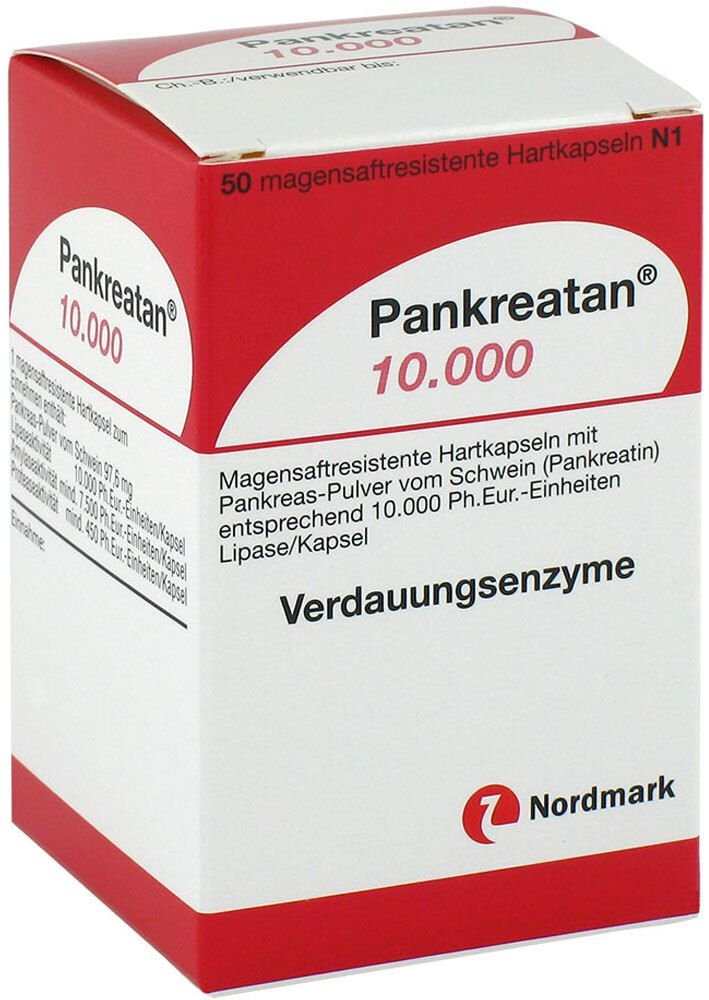 Pankreatan 10.000 magensaftresistente Hartkapseln 50 St Magensaftresistente