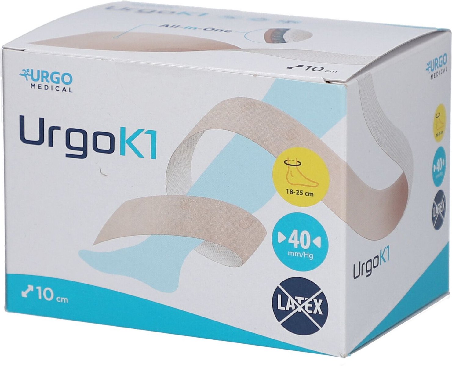 Urgok1 Kompr.Syst.10cm Knöchelumf.18-25cm 1 St Binden