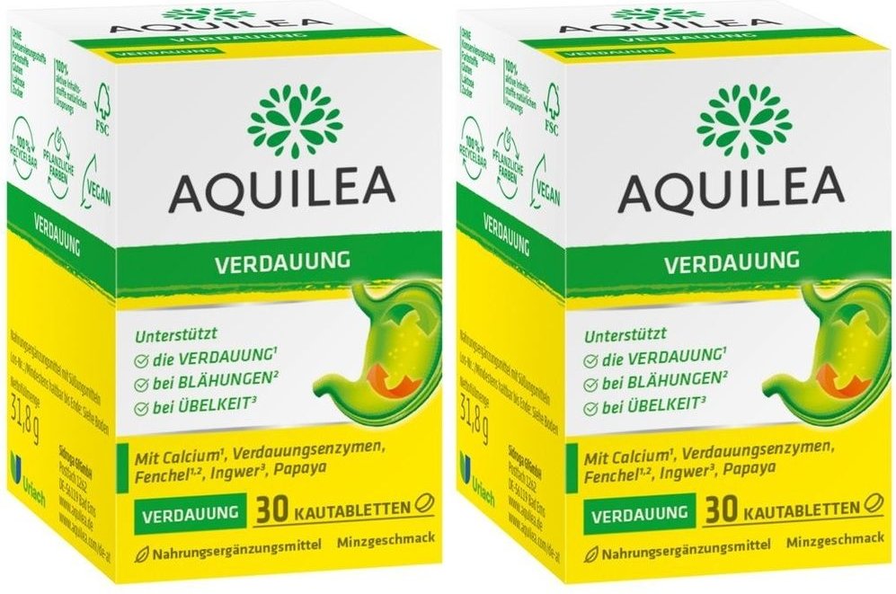 Aquilea Verdauung Kautabletten 2x 2x30 St