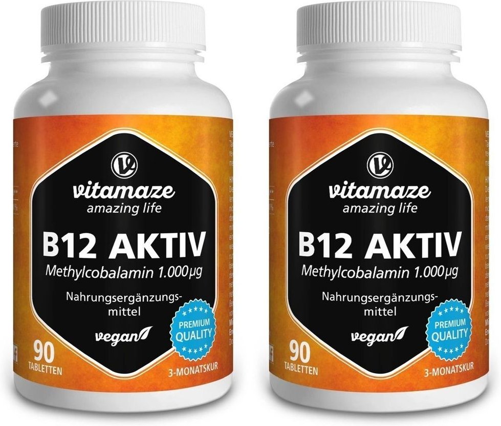 B12 Aktiv 1.000 µg vegan Tabletten 2x 2x90 St