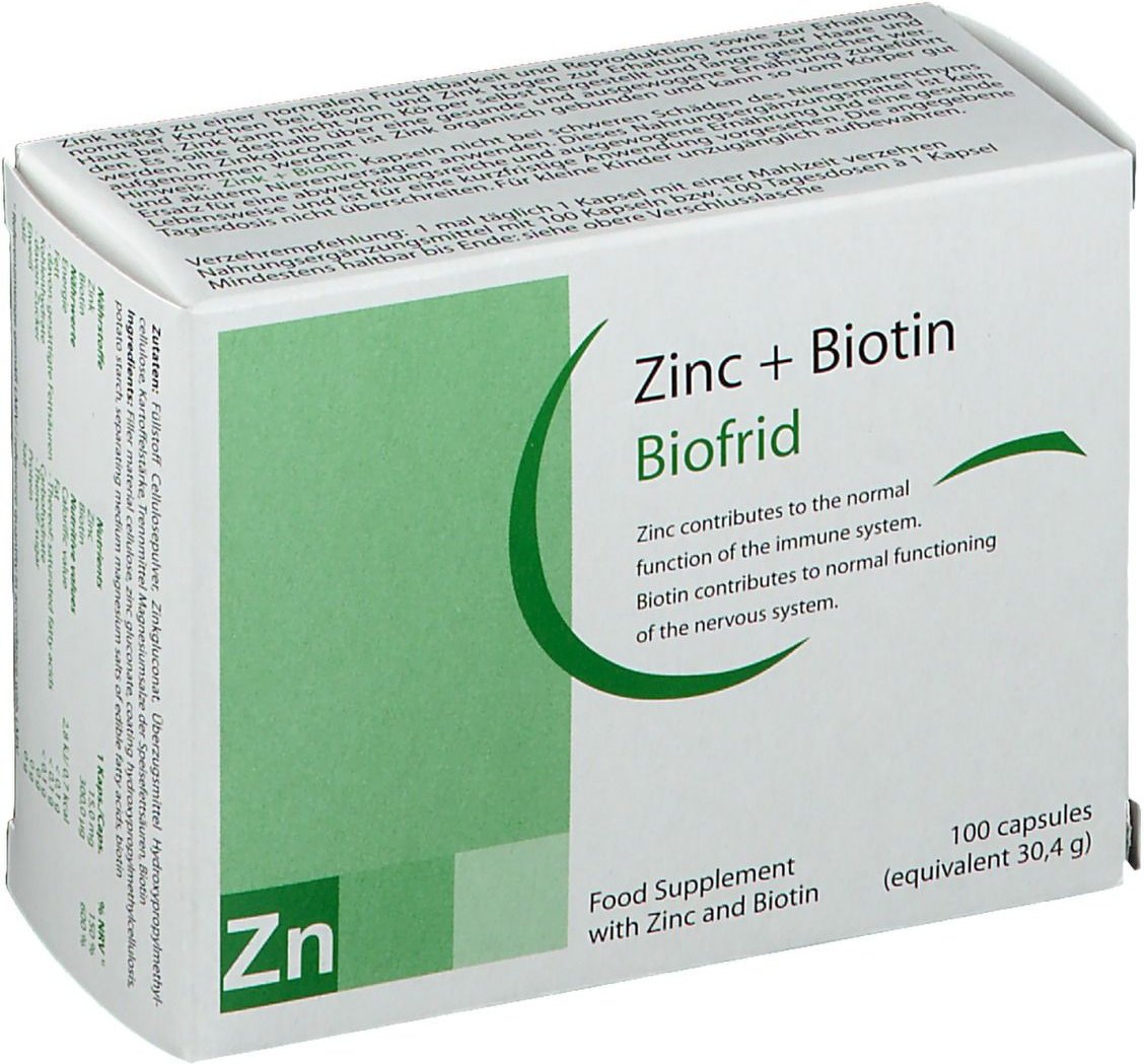 Thumbnail - Zink+Biotin Kapseln 100 St