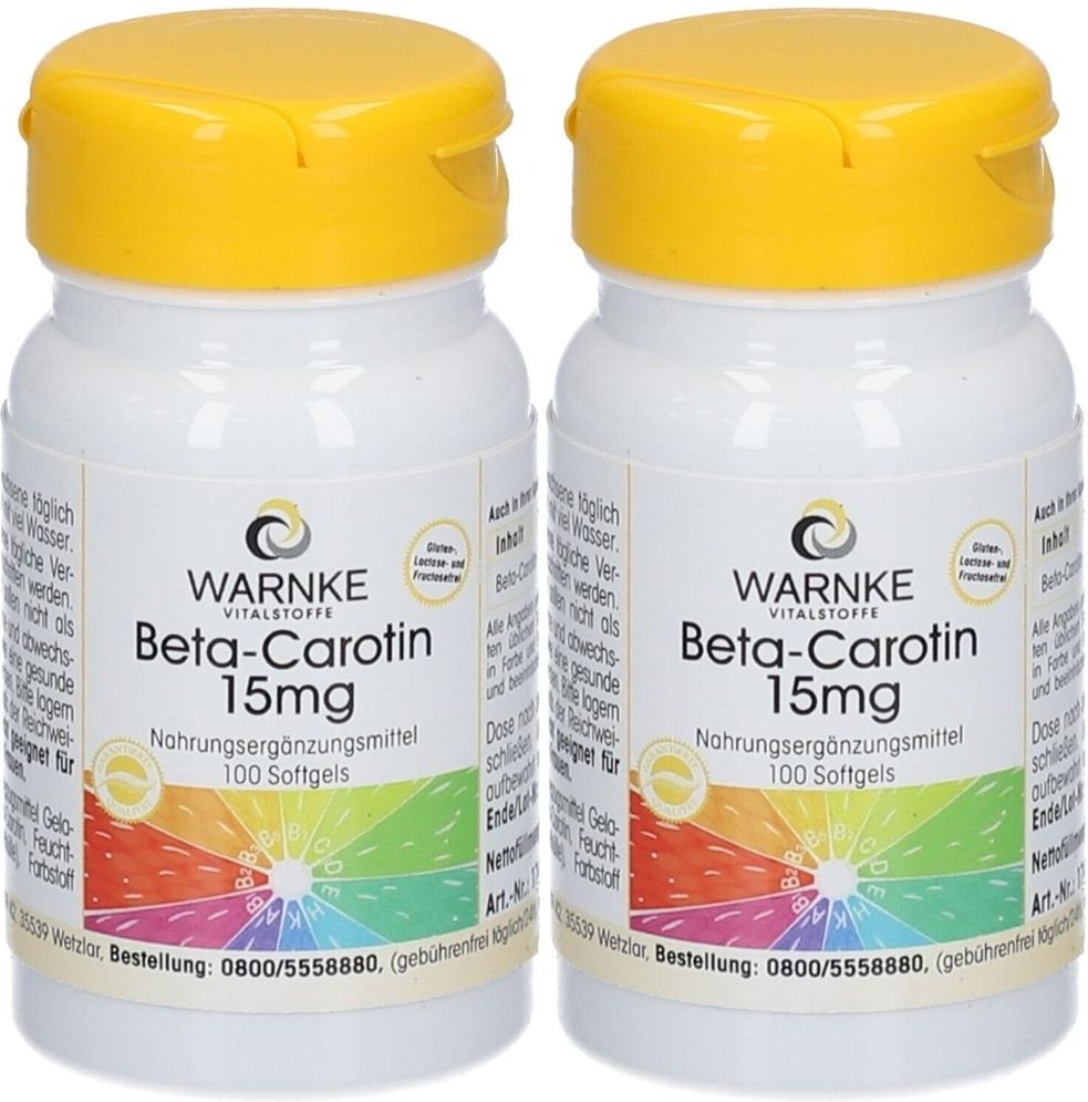 Beta Carotin Kapseln 15 mg 2x 2x100 St