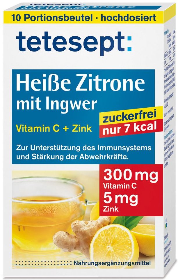 Thumbnail - Tetesept heiße Zitrone mit Ingwer zuckerfr.Pulver 10x3 g Pulver