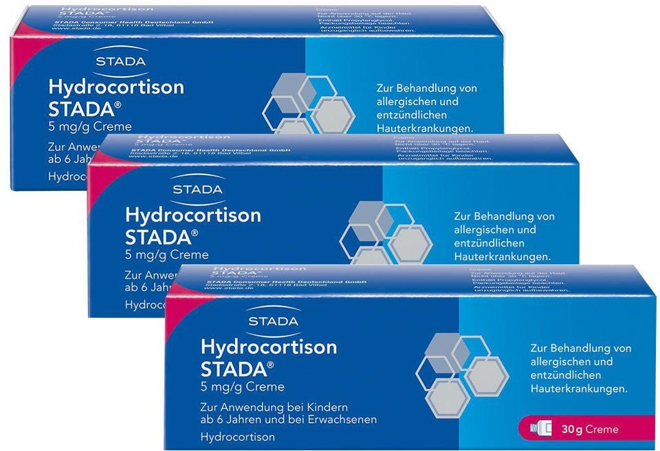 Hydrocortison Stada 5 mg/g Creme 3er-Pack 3x30 g
