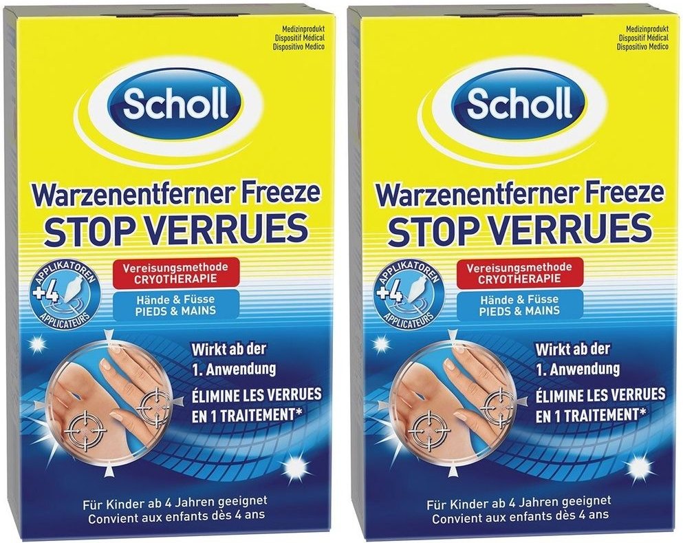 Scholl Warzenentferner Freeze 2x 2x80 ml Spray