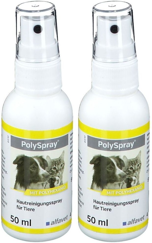 Polyspray Reinigungsspray f.Tiere 2x 2x50 ml Spray