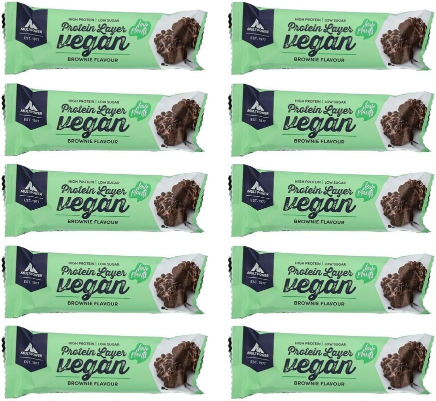 Multipower Vegan Protein Layer Brownie 55g 10er-Pack 10x55 g Riegel
