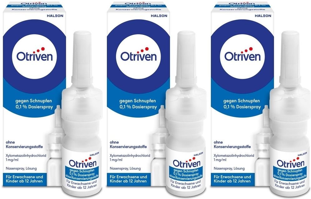 Otriven 0,1% Dosierspray o.Konservierungsstoffe x3 3x10 ml