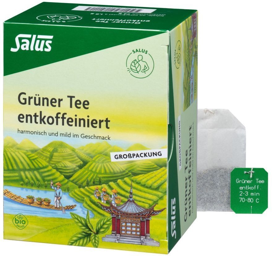 Thumbnail - Gruener TEE Entkoffe Salus Bio 40 St Filterbeutel