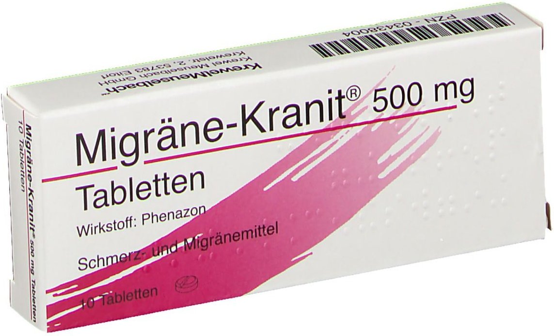 Thumbnail - Migräne Kranit 500 mg Tabletten 10 St