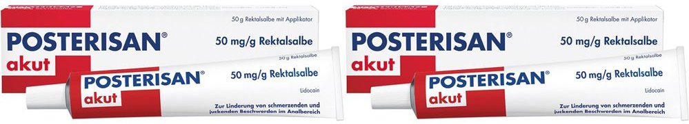 Posterisan akut 50 mg/g Rektalsalbe Doppelpack 2x50 g Salbe