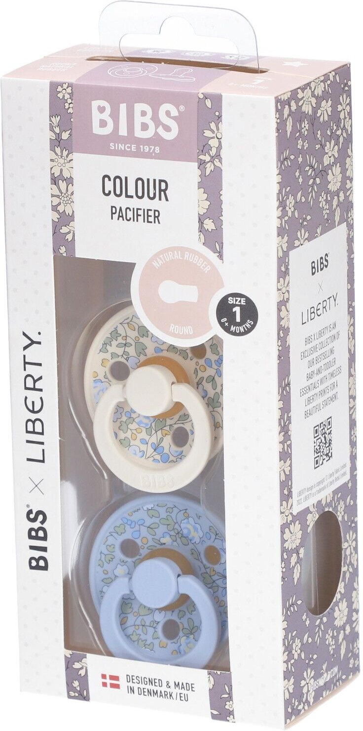 Bibs Fopspeen Liberty Eloise Blue Duo 0-6 2 St Sauger