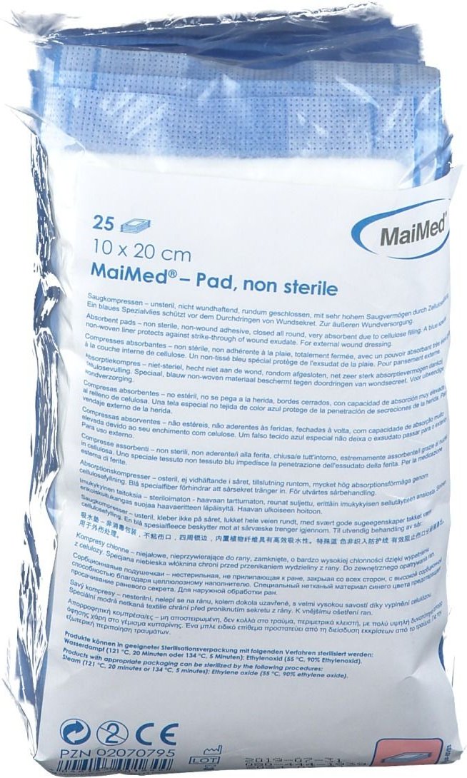 Saugkompressen unsteril 10x20 cm 25 St Kompressen