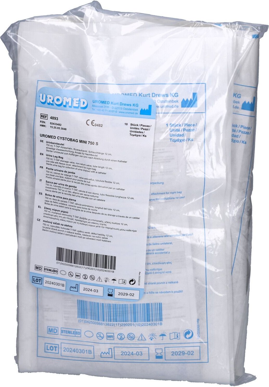 Cystobag Mini 750 ml S 4893 10 St Beutel