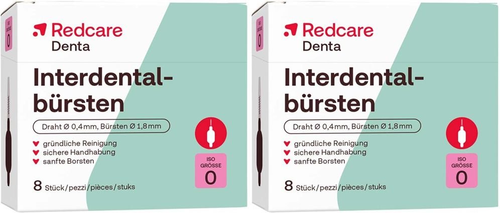 Redcare Interdentalbürsten Doppelpack 2x8 St Zahnbürste