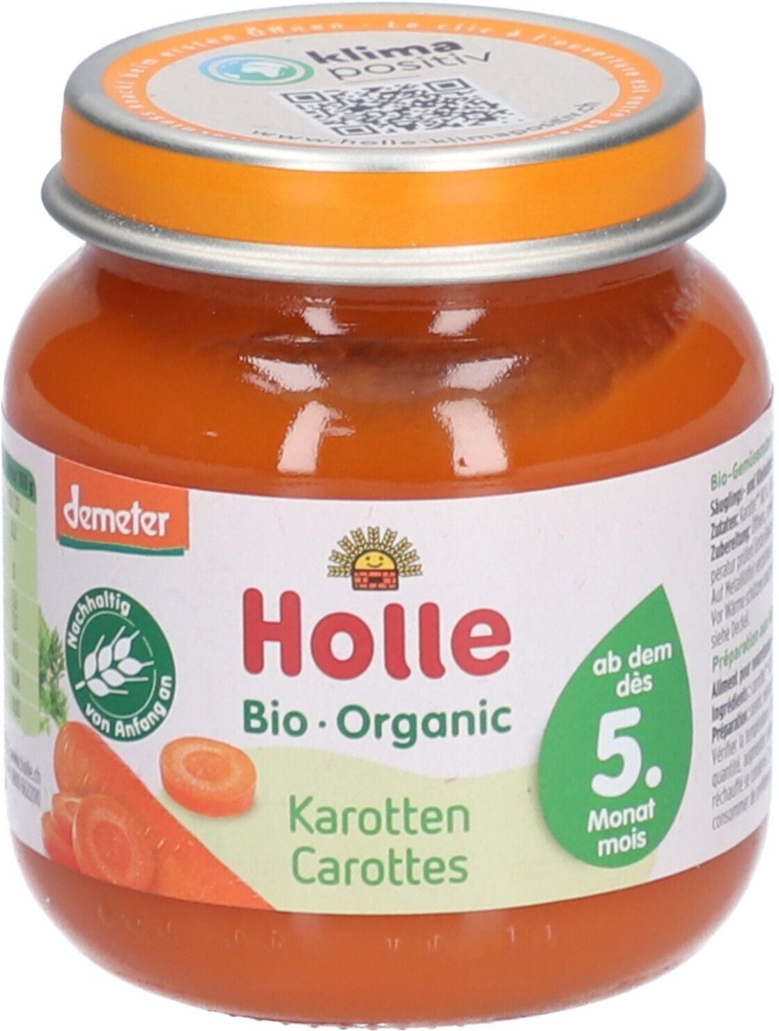 Holle Karotten Bio, ab 5 Monaten x4 4x125 g