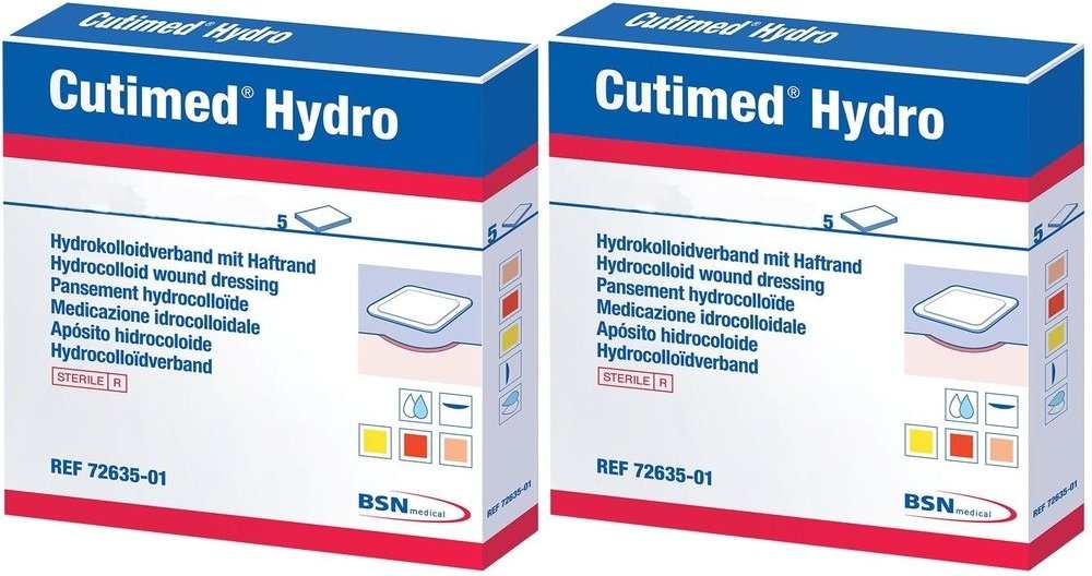 Cutimed Hydro L Hydrokolloidverb.dünn 10x10 cm 2x 2x10 St Kompressen