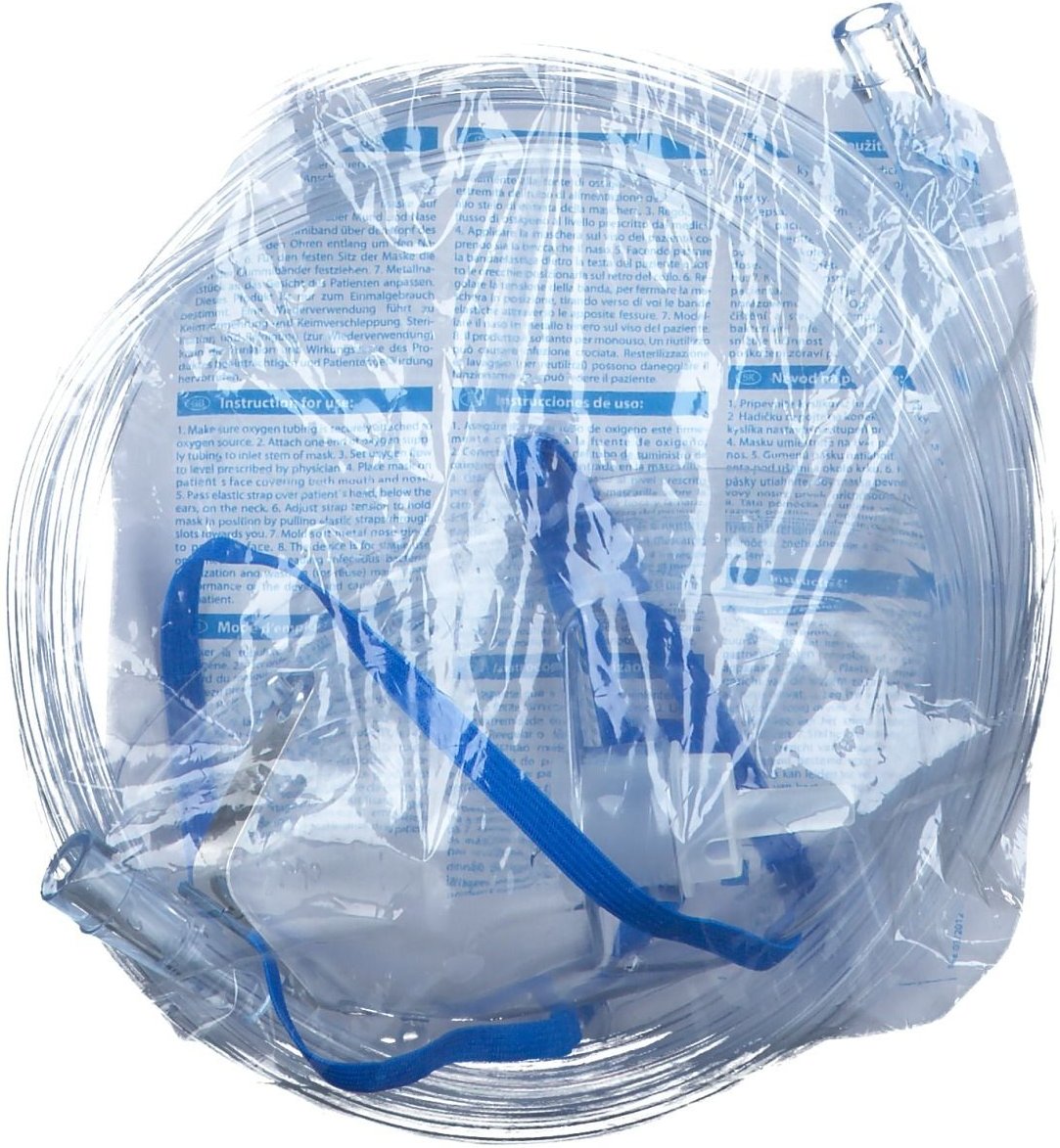 Sauerstoff Maske Erw.m.Schl.213 cm 1 St