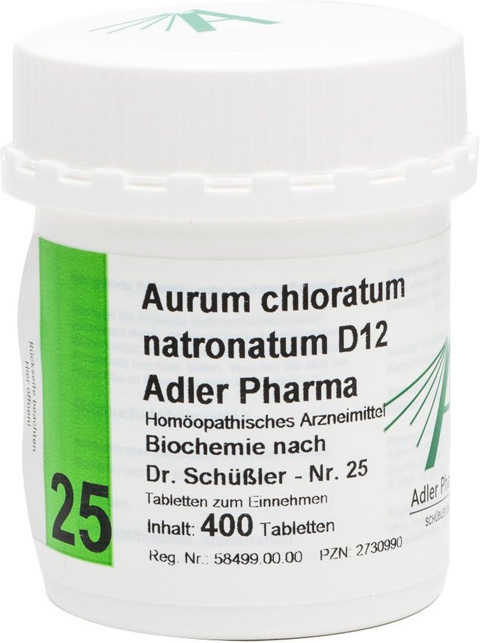 Biochemie Adler 25 Aurum chloratum natr.D 12 Tabl. 400 St Tabletten