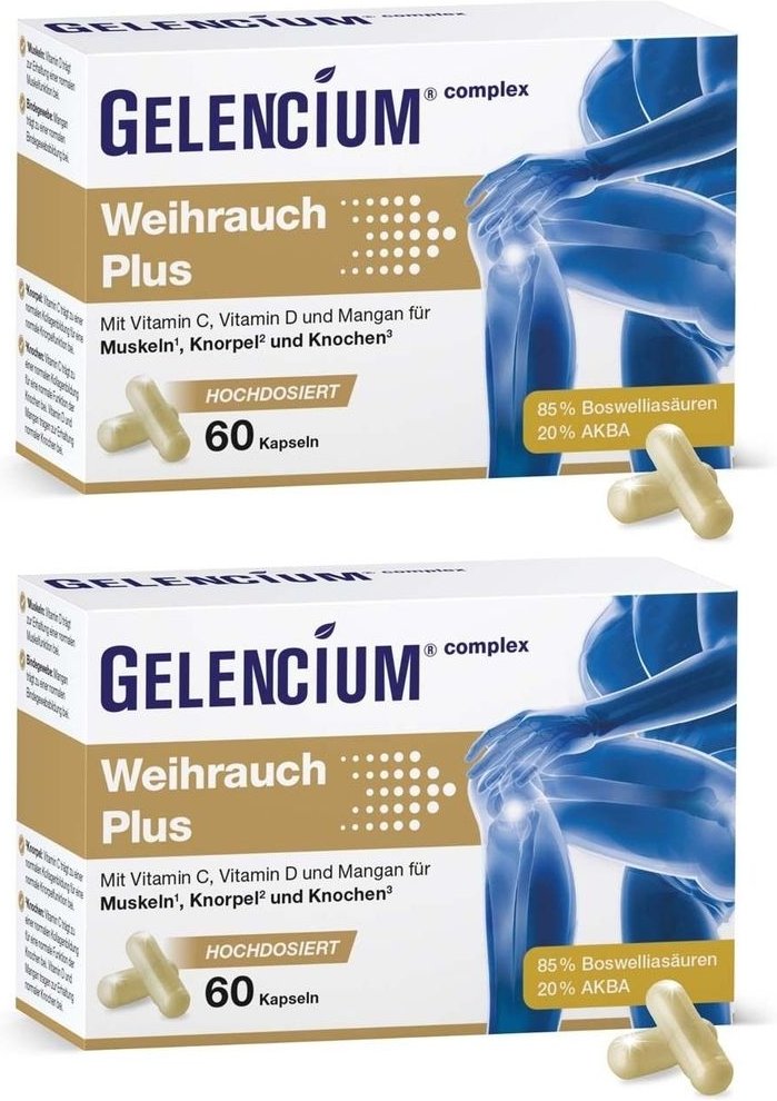 Gelencium Weihrauch Plus hochdosiert m.Vit.C Kaps. 2x 2x60 St Kapseln