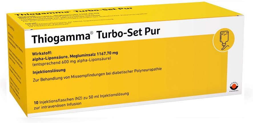 Thiogamma Turbo Set Pur Injektionsflaschen 10x50 ml