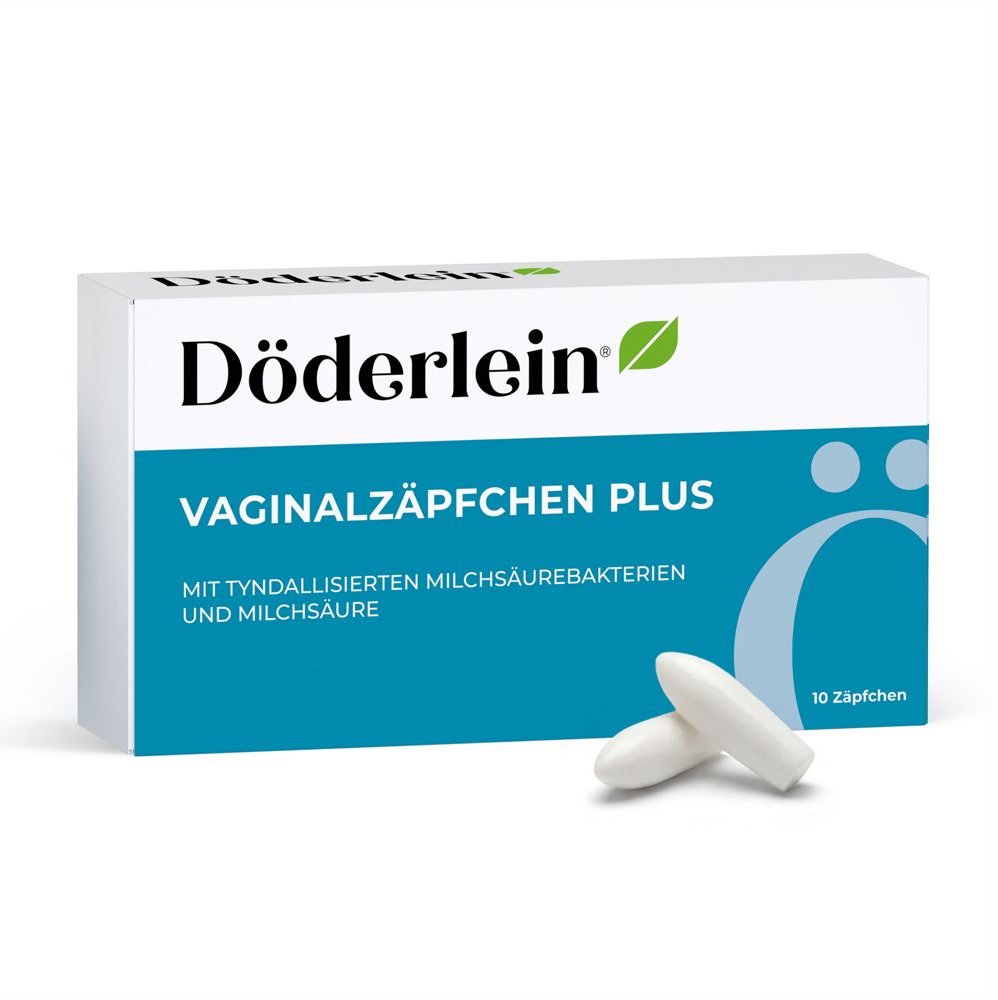 Döderlein Vaginalzäpfchen Plus Milchsäure+Laktobaz 10 St Vaginalsuppositorien