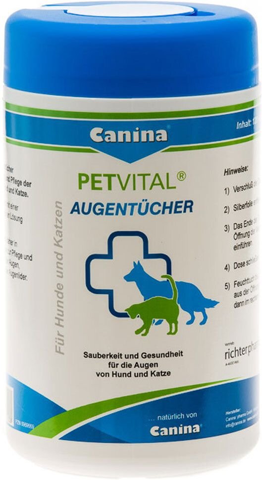 Petvital Feuchttücher f.Augen vet. 120 St Tücher