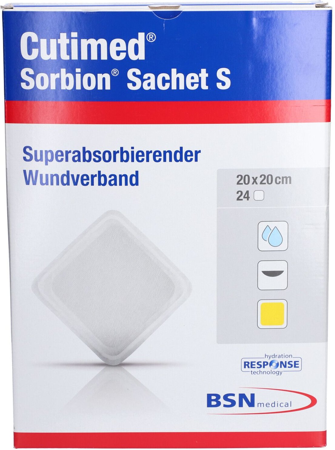 Cutimed Sorbion Sachet S Wundauflage 20x20 cm 24 St Pflaster