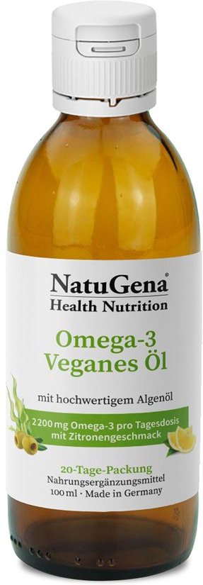 Omega-3 Vegan 2200mg m.1351 DHA 672 EPA Algenöl Öl 100 ml