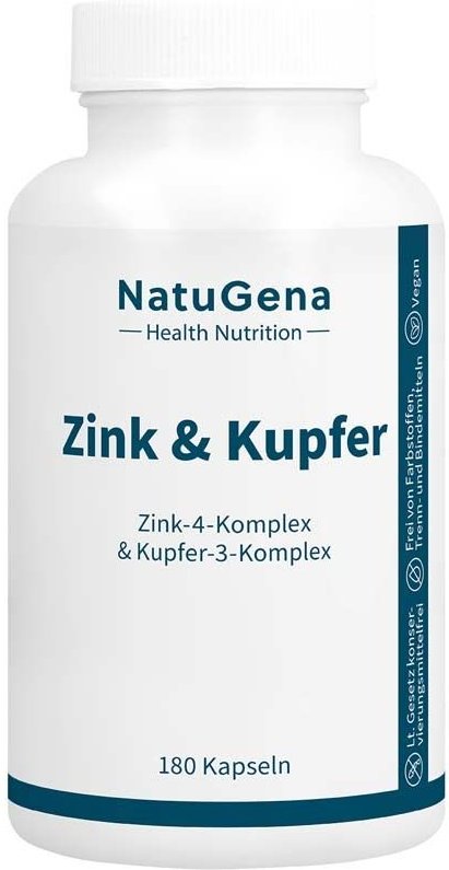 Zink & Kupfer Komplex+gepuffertes Vitamin C Kaps. 180 St Kapseln