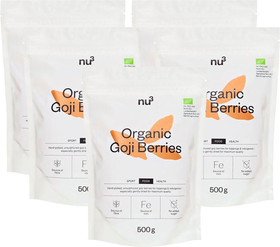 nu3 Bio Goji Beeren 5x500 g Früchte